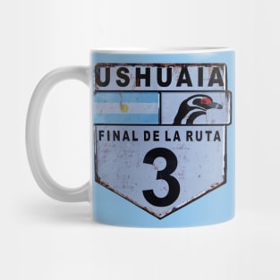 End of Ruta 3 road sign Mug